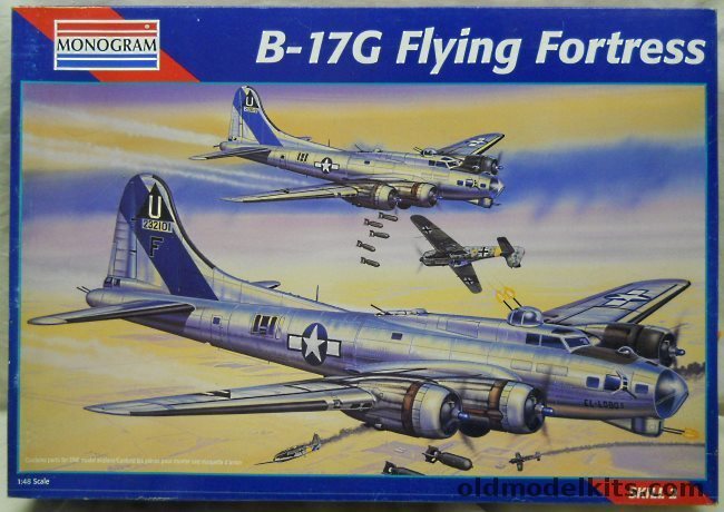 Monogram 1/48 B-17G Flying Fortress with FlightPath PE Detail Set / Squadron Canopies (2) / Waldron Radios / Eduard Sets (2) / True Detail Wheelset, 5600 plastic model kit